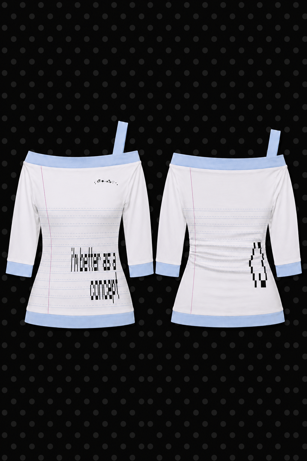 Notebook Off-shoulder Top