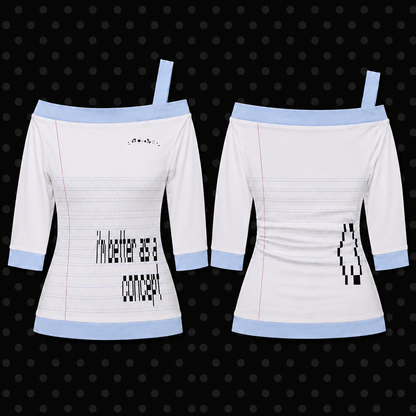 Notebook Off-Shoulder Top