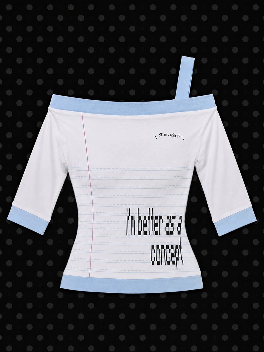 Notebook Off-shoulder Top
