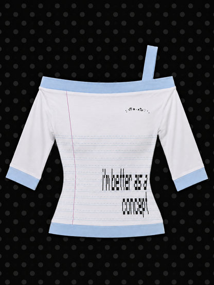 Notebook Off-Shoulder Top